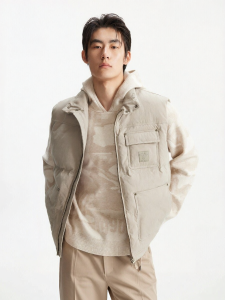 Jack Jones | Loose Fit Stand Collar Zip Letter Decorated Vest
