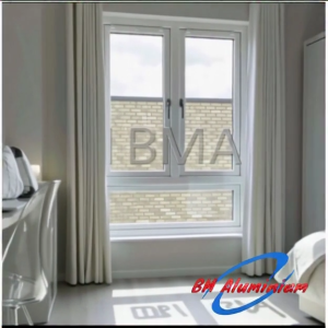 jendela aluminium 100x120 gandeng custom casement