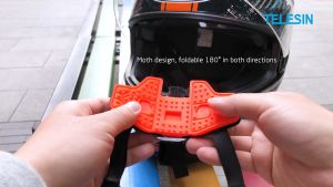 TELESIN Upgraded Motorcycle Bike Helmet Front Chin Mount Strap Holder for GoPro HERO 11 10 9 8 7 6 5 BLACK / Insta360 ONE RS / DJI OSMO ACTION Camera