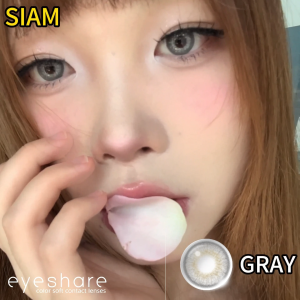 EyeShare 2 pieces softlens SIAM Seri soflen gray brown Buku terlaris warna lensa kontak tanpa gelar Suitable for Riasan mata diameter 14.2MM 1Yearly Used