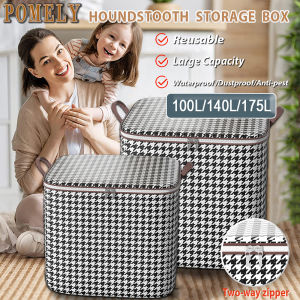Clothes Storage Organizer for Clothes Box 100L/140L/175L Large-Capacity Organizer Wardrobe organizers Foldable clothes pillow blanket closet underbed storage bag organizer Storage box clothes Quilt storage bag Waterproof and dustproof foldable storage box