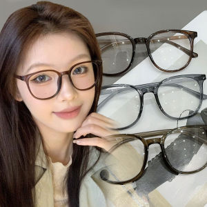 แว่นตาเกาหลีกรอบสี่เหลี่ยมขนาดใหญ่ป้องกันแสงสีฟ้าแว่นตาใสร้อนกรอบแว่นตาสี Gtrey Tawny