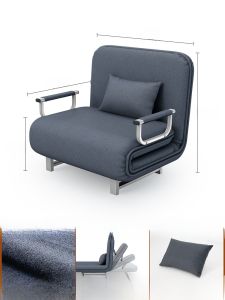 Foldable Sofa Bed Single Person Office Simple Home Balcony Multi-Function Bed Nap Bed Small Bed Restar SR1710 Residential Furniture