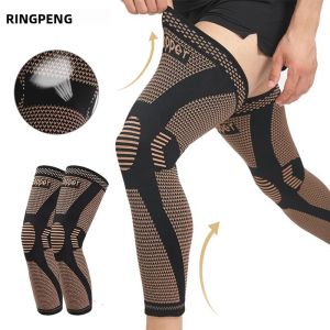 1 Chiếc Bó Gối Dài Dệt Kim Bằng Đồng Hỗ Trợ Toàn Bộ Chân Dành Cho Nam & Nữ Phục Hồi Sau Tập Luyện