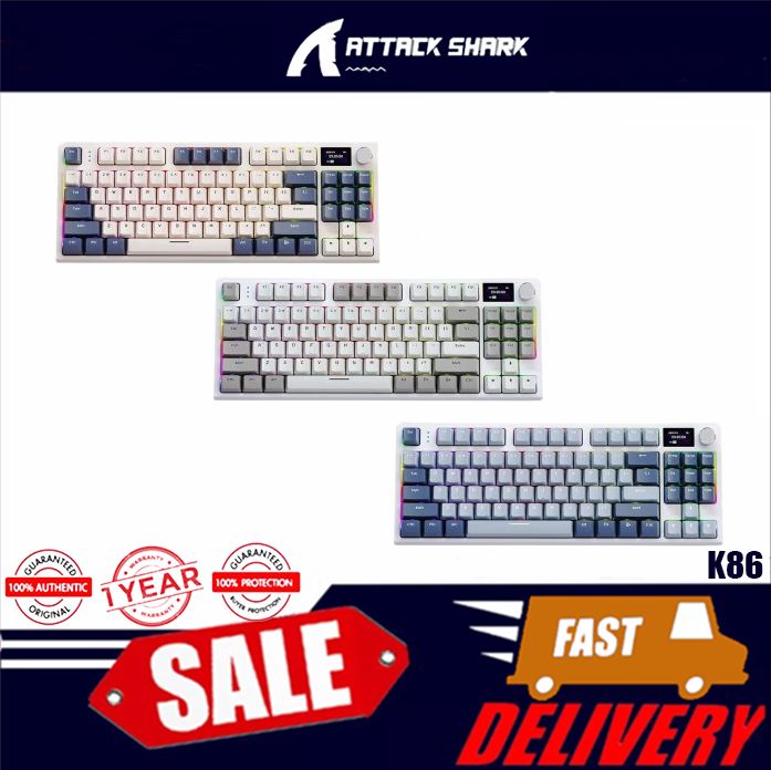 Attack Shark K86 Wireless Mechanical Keyboard 87Key IOS PC Game Keyboard