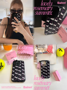 Banana Tree Institute สีดำ เคสโทรศัพท์มือถือสีผงเกาหลีสไตล์ Ins สีดำ Edge Frosted Drip กาวเข้ากันได้กับ Apple 14 Pro Max 12 Pro Max 13