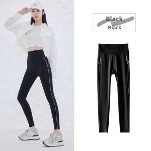 Miiow | High-Waist Fitness Yoga Pants Womens Outerwear New 2025 Cat Person Sharkskin Pants No Embarrassing Lines Long Leggings