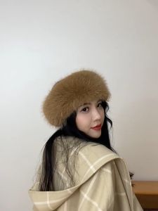 ThaiBeats หมวกบักเก็ต หมวกไหมพรม หมวกกันหนาว ทรงบินนี่ขนเฟอร์ ผ้านิ่ม ใส่อุ่น ใส่สบาย หมวกแฟชั่นสำหรับผู้หญิง Hats & Caps ฟรีไซร์