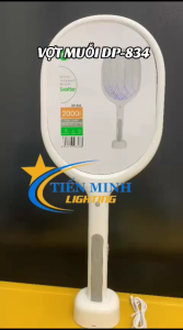 VỢT MUỖI DP 834 HÀNG LOẠI 1 CAO CẤP THÔNG MINH 2 IN 1 ĐÈN BẮT MUỖI TỰ ĐỘNG