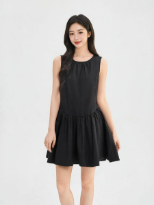 SANFU | Elegant French Adjustable Strap A-line Dress Summer New