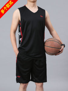 Mens Pure Cotton Summer Running Fitness Sports Set No Sleeve Quick Dry Breathable Basketball Uniform Training Competition Wear