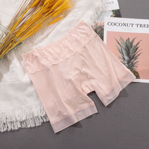 Leggings Underwear 2-in-1 Long Pants Leg Anti-Wear Leg Anti-Wardrobe Malfunction Pants Womens Boxer Thin Lace Edge