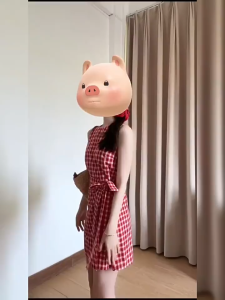 Womens Casual Versatile Plaid Round Neck Bowknot Tie Sleeveless Short Dress