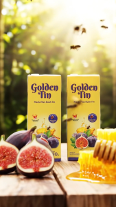 GoldenTin - Madu Buah Tin Sumber Antioksidan dan Menjaga Kesehatan Pencernaan 180gr - Paket 4 Botol