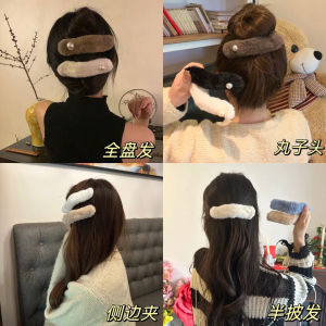 กิ๊บติดผมปากเป็ดปมลูกปัดขนแกะ ทรงเรขาคณิต สำหรับผู้หญิง ฤดูใบไม้ร่วง/ฤดูหนาว กิ๊บติดผมแบบใหม่ ตกแต่งผม ดีไซน์เก๋ไก๋