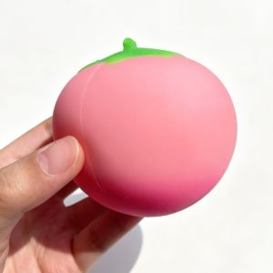Peach Stress Ball Fruit Squishy Toy Slow Rising Peach Stress Relief Fidget Toy Squeeze Anti-Anxiety Sensory Toy for Adult Gift