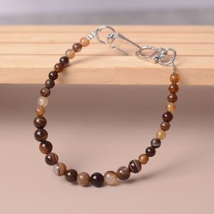 Original Design Fashionable Simplistic Double Buckle Head Mobile Phone Chain Wrap Silk Agate High-End Feel Small Niche