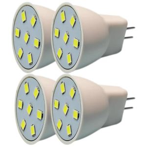 4-Pack 12V MR8 LED Bulb Christmas Village Tree Light for Landscape Lighting Enclosed Fixtures Outdoor Kits 12V AC/DC Low Volt