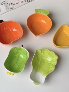 Cute Cartoon Ceramic Small Plate Dipping Sauce Plate Household Snack Dish Bone Spitting Sauce Plate Seasoning Soy Sauce Plate