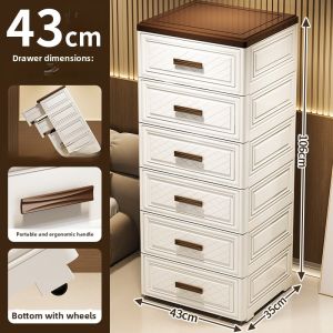 Bathroom Toilet Side Cabinet Waterproof Storage Rack Drawer Style Organizer for Bathroom Kitchen Bedroom Office by Yujin