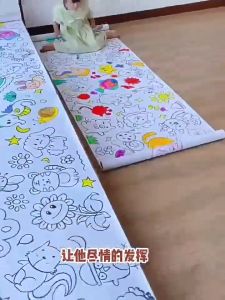 สมุดระบายสีภาพ ของเล่น ระบายสี ชุดระบายสีเด็ กราฟฟิตีสำหรับเด็ก กระดาษวาดภาพ ม้วนภาพยาว เด็กอนุบาล ผ้าใบ กระดาษวาดภา