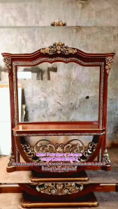 Meja Hiasan Ruang Tamu Meja Konsul Kayu Jati Konsol Mewah Kaca Hias