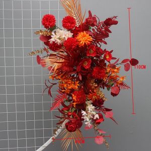 New Outdoor Wedding Archway Flower Decorations Artificial Flowers Event Ceremony Background Photography Props Finished Product
