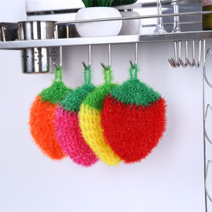 South Korea Acrylic Strawberry Dish Towel Oil-Free Dishcloth Baijie Cleaning Rag for Kitchen Washing Pot Cleaning