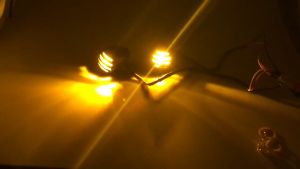 ASTMOTOR 1 Pair Motorcycle LED Turn Signal Lights Amber Flashing Light Blinker Turn Signal Lamp Indicator Lamp