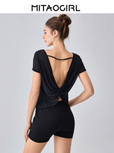 MITAOGIRL | Back Beauty Lightweight Quick Drying Breathable Slimming Yoga Fitness Top