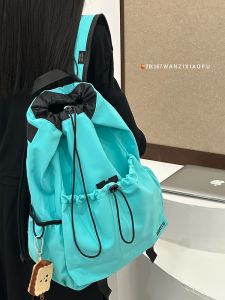 Outdoor Hiking Sports Bag Drawstring Closure Pure Color Shoulder Bag for Men And Women Picnic Double Layered Waterproof
