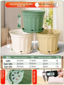 MONLEYTA | Thùng trồng cây nhựa dày bền bỉ phong cách Bắc Âu cho hoa và cây xanh lớn chuyên dụng cho cây nhiệt đới trong nhà