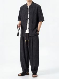 JIARONG | Chinese Style Summer Suitable Zen Style Sport Suit