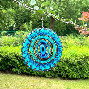 1 Piece of Devils Eye Wind Spinner Creative Outdoor 3D Windmill Wind Chime Garden Terrace Porch Vacation Cabin Tourist Scenic Spot Decoration Pendant Mothers Day Birthday Housewarming Gift