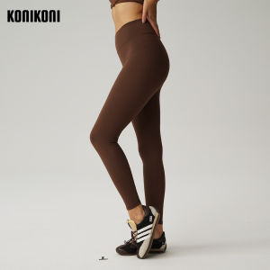 KoniKoni Shaping Yoga Pants High Waist Nine Points Fitness Sports Compression Sensation Oystermouth Hip Line Womens Tights