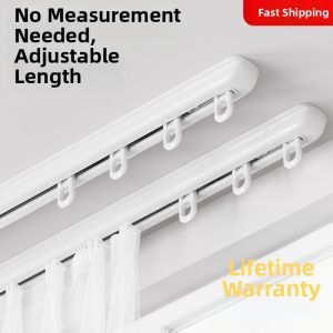 SHELIANKE | Adjustable Top-Side Silent Aluminum Curtain Track
