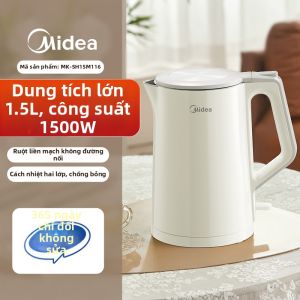 Midea | Bình Pha Trà Cách Nhiệt Điều Khiển Nhiệt Thông Minh Mẫu Mới 2026
