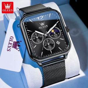 OLEVS Jam Tangan Pria Anti Air Terbaru Original Asli Import Keren Besi Tahan Karat Bercahaya Kuarsa Kronograf Men Watch