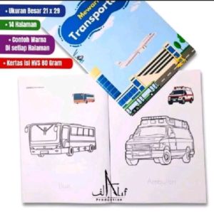 COLORING BOOK / Buku Gambar / Buku Mewarnai disertai dengan contoh warna / untuk anak-anak