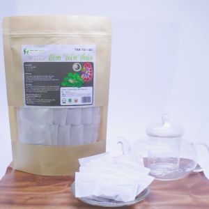 Trà túi lọc Kim Tiền Thảo - Dây Khổ Qua (Mướp Đắng) Rừng - Cỏ Ngọt bịch zip 90g (30 gói x 3g) - (Hỗ trợ điều trị gan mật kết sỏi sỏi thận tiểu buốt làm giảm đau do mật co thắt phòng và hỗ trợ điều trị sỏi niệu sỏi mật...)