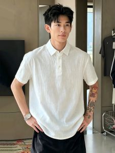OUMULONG | Elegant and Breathable Linen Polo Shirt