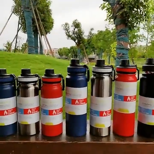 HAPPY HOME CREATION 800ML/1000ML Sport Water Bottle Tumbler Stainless Steel Thermos Insulated Vacuum Flask