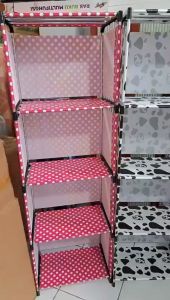 RAK BUKU PORTABLE / RAK SERBAGUNA / RAK BUKU 4 SUSUN 5 TINGKAT / RAK BUKU GSF G-4205