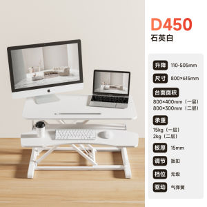 Ergonomic Height Adjustable Standing Desk Computer Workstation Double Layer Large Surface Office Furniture Iron Leg Base