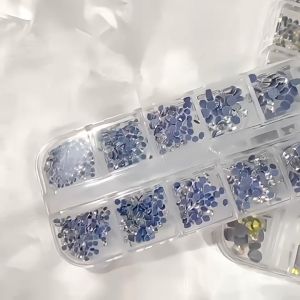 Đá 12 ô chân keo YHB đính móng cao cấp mix đủ size - Phụ liệu chính hãng giá rẻ