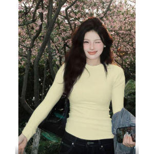 SUHUIQIAN | Slim Fit Warm Pure Cotton Top for Petite Women