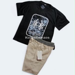 Paket Hemat 2pcs Kaos&Chino Anak usia 1-5Th Bahan katun kombed30s Nyaman Dipakai