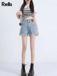 puella | Quần Short Jeans Xòe Dáng Cao Nữ
