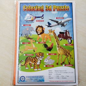 Puzzle Spon untuk Melatih Daya  Ingat dan Emosional Anak