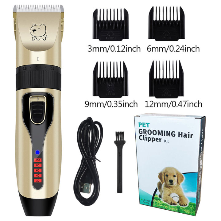 Electric Dog Clippers Professional Pet Hair Trimmer Dogs Grooming ...